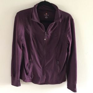 Women’s plum athletic zip up jacket